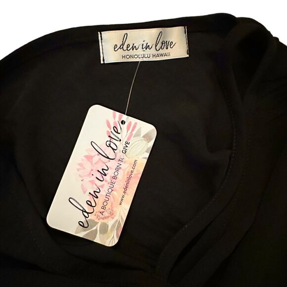 Eden in Love ~ Black Dolman Sleeve Blouse ~ Lightweight ~ size medium ~ NWT - Picture 9 of 10